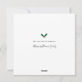 ミニマルシンプル主義の家族の写真メリークリスマス シーズンカード (裏面)