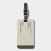 ミニマルシンプル主義の建築家モダン ラゲッジタグ (正面縦)