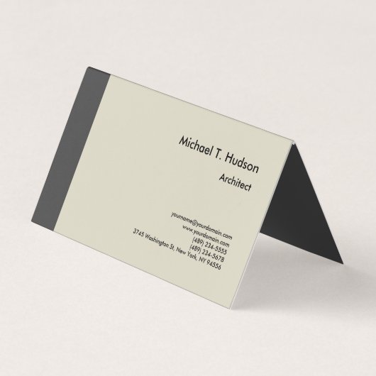 ミニマルシンプル主義の建築家モダン 名刺 (正面)