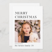 ミニマルシンプル主義の社説クリスマスカード シーズンカード (正面/裏面)