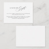 ミニマルシンプル主義の贈り物に対する注意 エンクロージャーカード (正面/裏面)