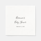 ミニマルシンプル主義の赤ちゃんシャワー スタンダードカクテルナプキン (正面)