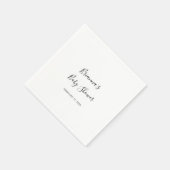 ミニマルシンプル主義の赤ちゃんシャワー スタンダードカクテルナプキン (角)