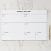 ミニマルシンプル主義の週次主催者 ペーパーパッド (インサイチュ)