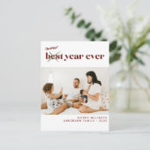 ミニマルシンプル主義のOkayest Year Ever写真 シーズンポストカード (スタンド正面)