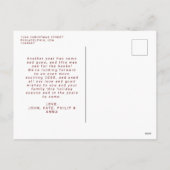 ミニマルシンプル主義のOkayest Year Ever写真 シーズンポストカード (裏面)