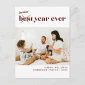 ミニマルシンプル主義のOkayest Year Ever写真 シーズンポストカード (正面)