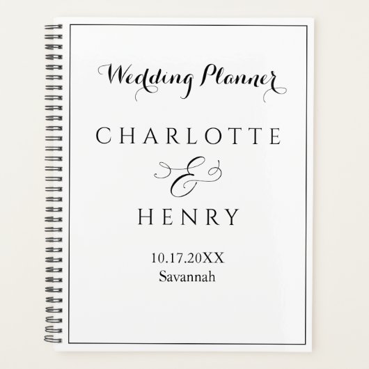 ミニマルシンプル主義エレガントな結婚式 プランナー手帳 (正面)