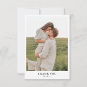 ミニマルシンプル主義クラス結婚2写真 サンキューカード (正面)