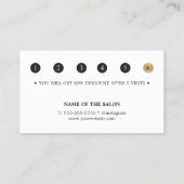 ミニマルシンプル主義シックダークグレーゴールデン ロイヤリティカード (裏面)