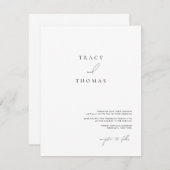 ミニマルシンプル主義シック結婚式招待状 招待状 (正面/裏面)