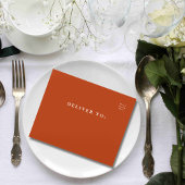 ミニマルシンプル主義ネイビーブルーオレンジ電子メールのウェブサイト オールインワン招待状