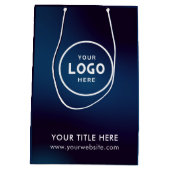 ミニマルシンプル主義ビジネスモダン抱き枕 ミディアムペーパーバッグ (裏面)