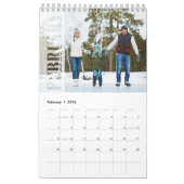 ミニマルシンプル主義フォトカカッコいいースタイポグラフィ カレンダー (2月 2026)