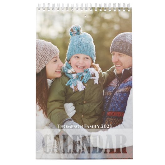 ミニマルシンプル主義フォトカカッコいいースタイポグラフィ カレンダー (カバー)