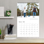 ミニマルシンプル主義フォトカカッコいいースタイポグラフィ カレンダー