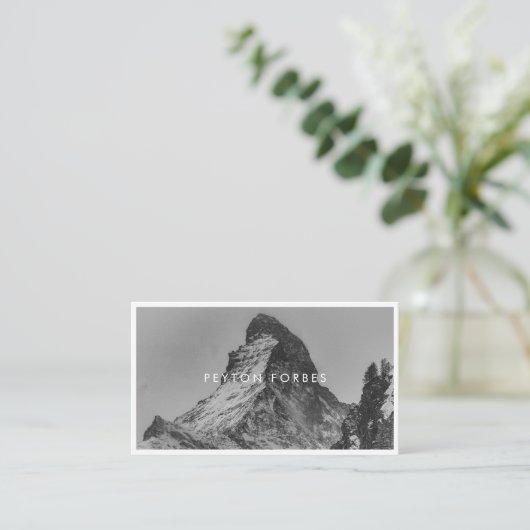 ミニマルシンプル主義フォトグラファープロフェッショナル 名刺 (スタンド正面)