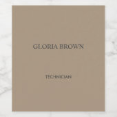 ミニマルシンプル主義ブラウンビジネス ワインラベル (シングルラベル)