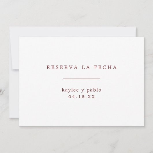 ミニマルシンプル主義ブルゴーニュスペインのー セーブザデート (正面)