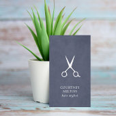 ミニマルシンプル主義ブルーホワイト美容師 名刺