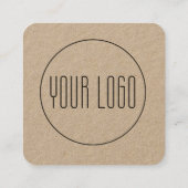 ミニマルシンプル主義ブロガー影響者 スクエア名刺 (裏面)