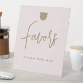 ミニマルシンプル主義ベアーベビーシャワー特典 台座サイン (インサイチュ)