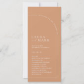 ミニマルシンプル主義ラストミニマル結婚式 プログラム (正面)