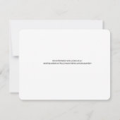 ミニマルシンプル主義 | 写真パーソナライズされた招待状 (裏面)