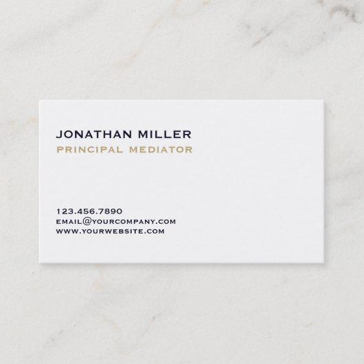 ミニマルシンプル仲介者 名刺 (正面)