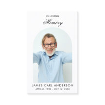 ミニマルシンプル写真アーチ記念祈りの言葉カード