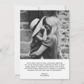 ミニマルシンプル写真エレガントChristmas シーズンカード (裏面)