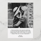 ミニマルシンプル写真エレガントChristmas 箔シーズンカード (裏面)