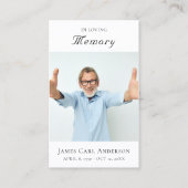 ミニマルシンプル写真記念悔やみや弔慰 名刺 (正面)