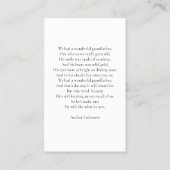 ミニマルシンプル写真記念悔やみや弔慰 名刺 (裏面)