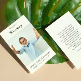 ミニマルシンプル写真記念悔やみや弔慰 名刺