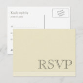 ミニマルシンプル基本中立RSVP インビテーションポストカード (正面/裏面)