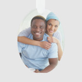 ミニマルシンプル家族の写真クリスマス オーナメント (正面)