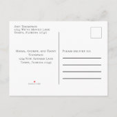 ミニマルシンプル引っ越しました移動予算 案内ポストカード (裏面)