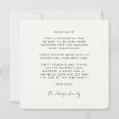 ミニマルシンプル文字赤クリスマス シーズンカード (裏面)