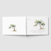 ミニマルシンプル水彩植物樹結婚林 ゲストブック (全面)