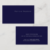 ミニマルシンプル深いブルー連絡カード コーリングカード (正面/裏面)