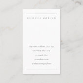 ミニマルシンプル清浄な写真 名刺 (裏面)