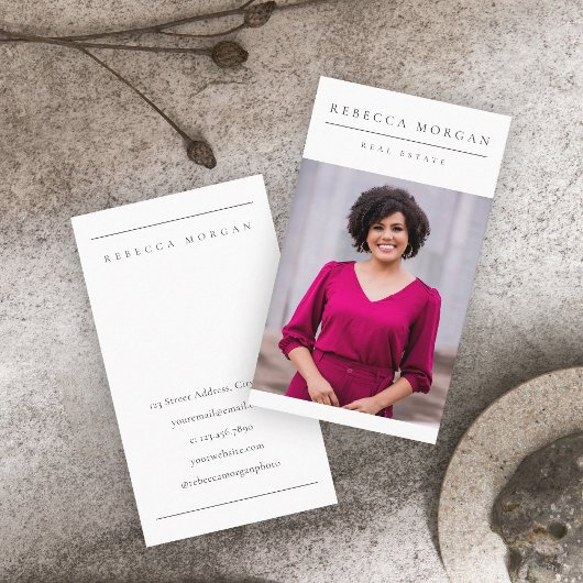 ミニマルシンプル清浄な写真 名刺