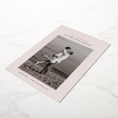 ミニマルシンプル独身の光箔 箔招待状 (回転した状態)