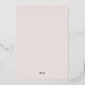 ミニマルシンプル独身の光箔 箔招待状 (裏面)