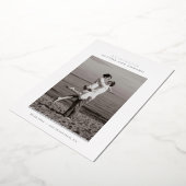 ミニマルシンプル独身の光箔 箔招待状 (回転した状態)