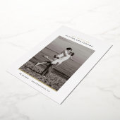 ミニマルシンプル独身の光箔 箔招待状 (回転した状態)