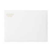 ミニマルシンプル白と金ゴールド |クリスマスの住所 ラップアラウンドラベル (正面)