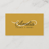 ミニマルシンプル白金ゴールド眼まぶし眉 名刺 (裏面)