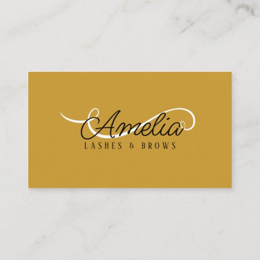 ミニマルシンプル白金ゴールド眼まぶし眉 名刺 (裏面)